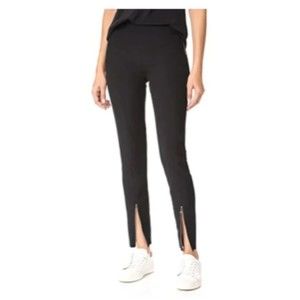 Elizabeth & James Eddine Black High-Waist Skinny Zip-cuff Ponte Pants M